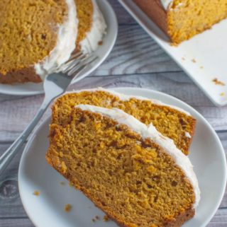 Pumpkin Bread with Cream Cheese Frosting