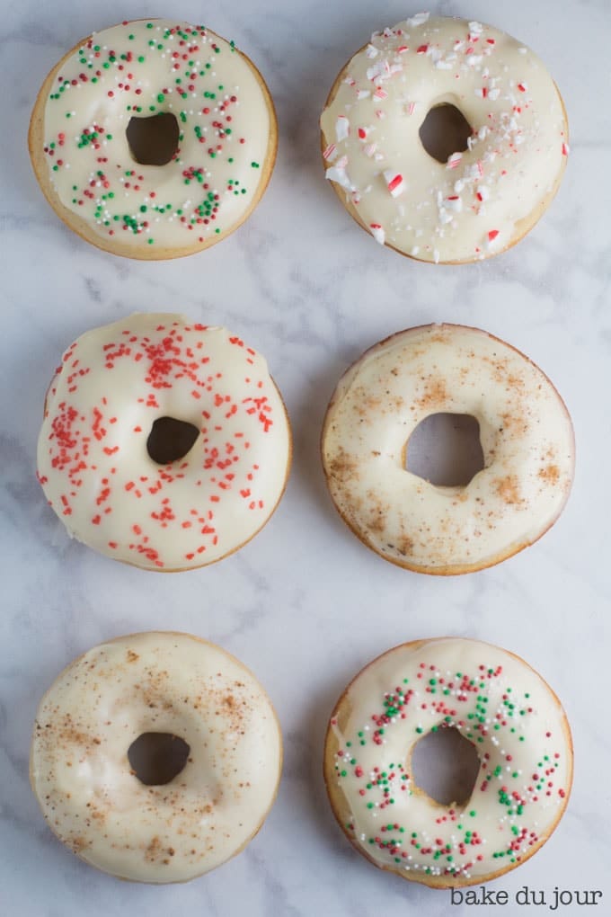6 doughnuts lined up