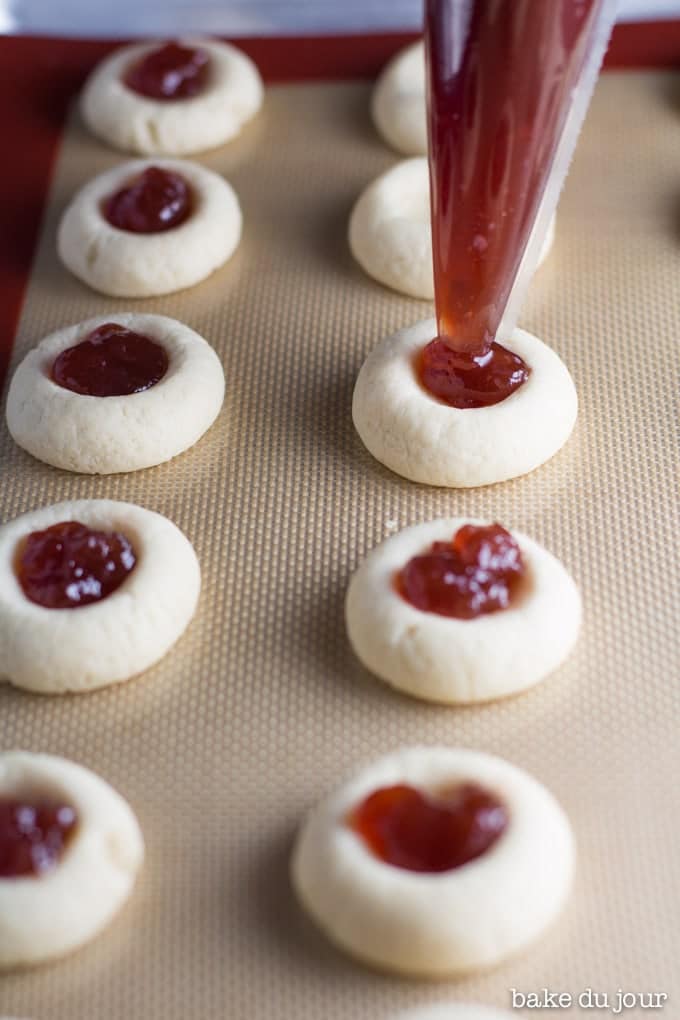 Strawberry Jam Thumbprint Cookies