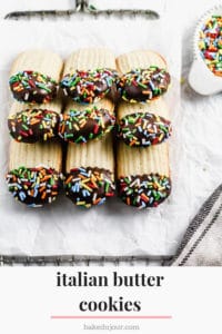 Italian Butter Cookies Pinterest graphic