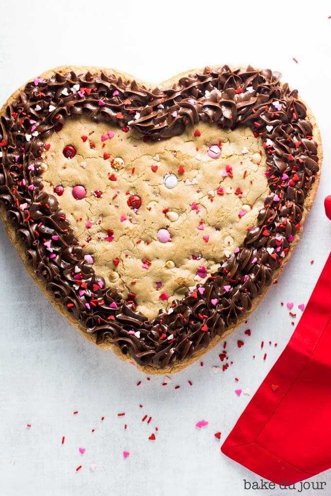 Main shot of the Valentine's Day Cookie Cake